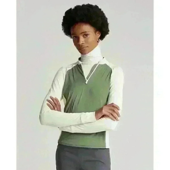 RLX Golf Ralph Lauren Women's XXS Color-Blocked Jersey Zip Pullover NWT $148 - Picture 1 of 1